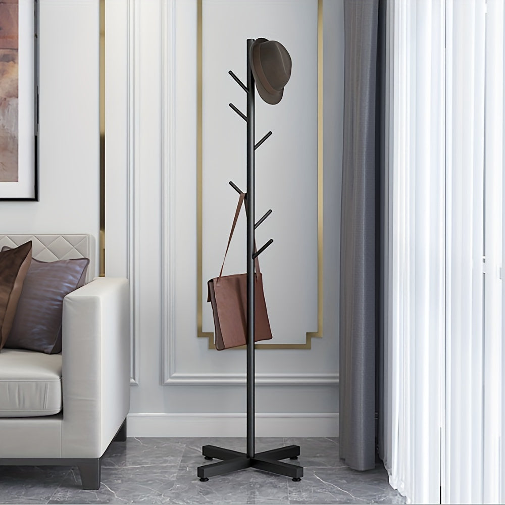 Marble Household Clothes Rack – Floor-Standing Bedroom Coat Rack Hanger Storage Rack - Black