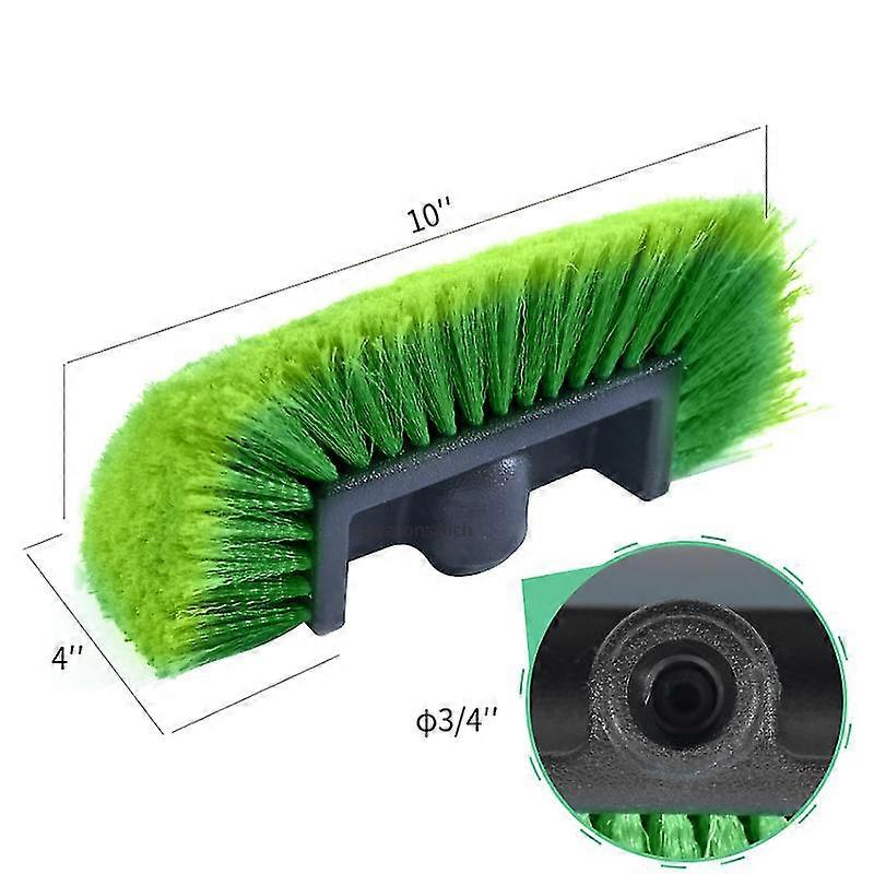 Car Cleaning Brush with Water Flow Retractable Handle 75–160cm Soft Bristle Wash Tool Green