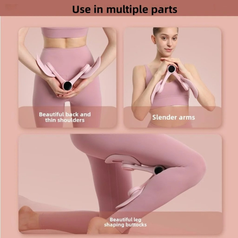 Pelvic Floor Trainer Non Slip Thigh Exerciser Portable Leg and Core Strength Training Tool - No Counting