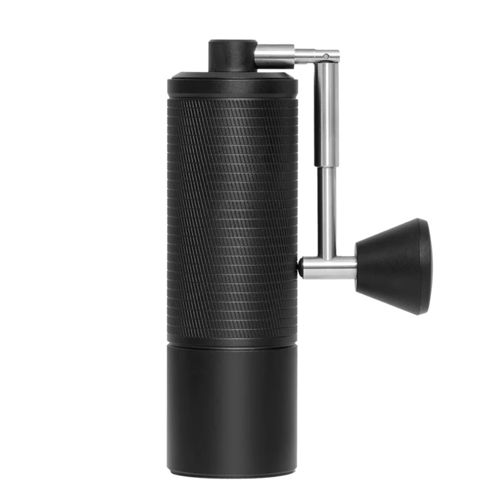 Manual Espresso Coffee Grinder – Adjustable Steel Burr Hand Grinder with Cleaning Brush – Outdoor Portable - Black