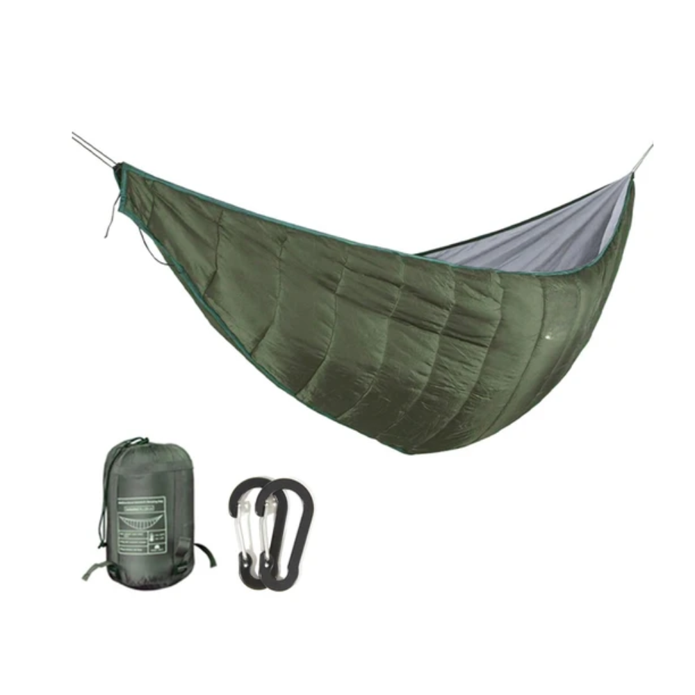 Portable Hammock Underquilt Winter Cold Weather Warm Under Quilt for Camping Hiking - Army Green