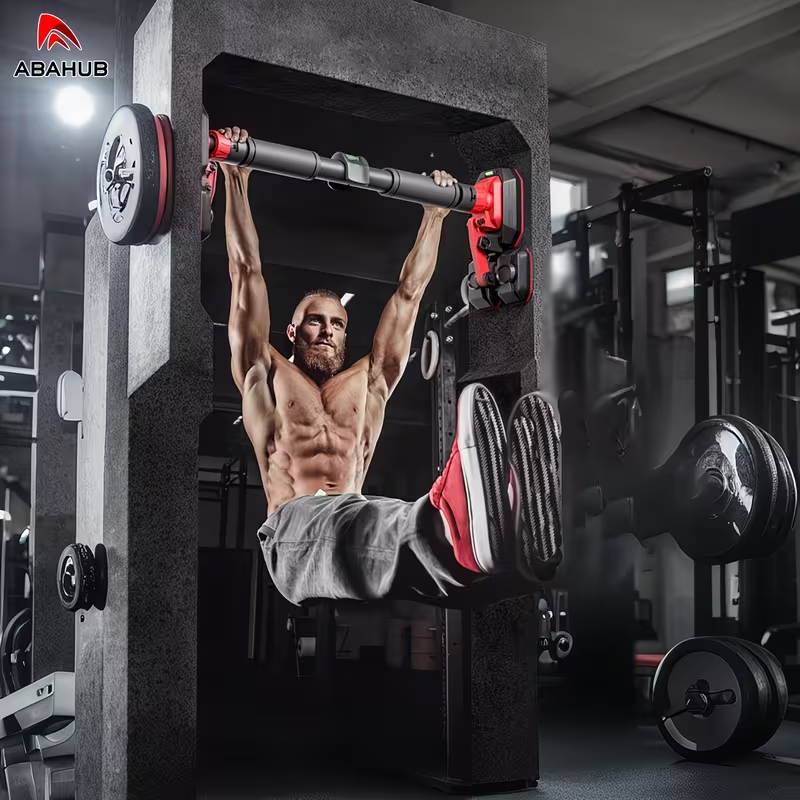 Pull Up Bar Portable No Drill Doorway Heavy Duty Strength Training Bar with Wide Support Pads - 96cm-145cm