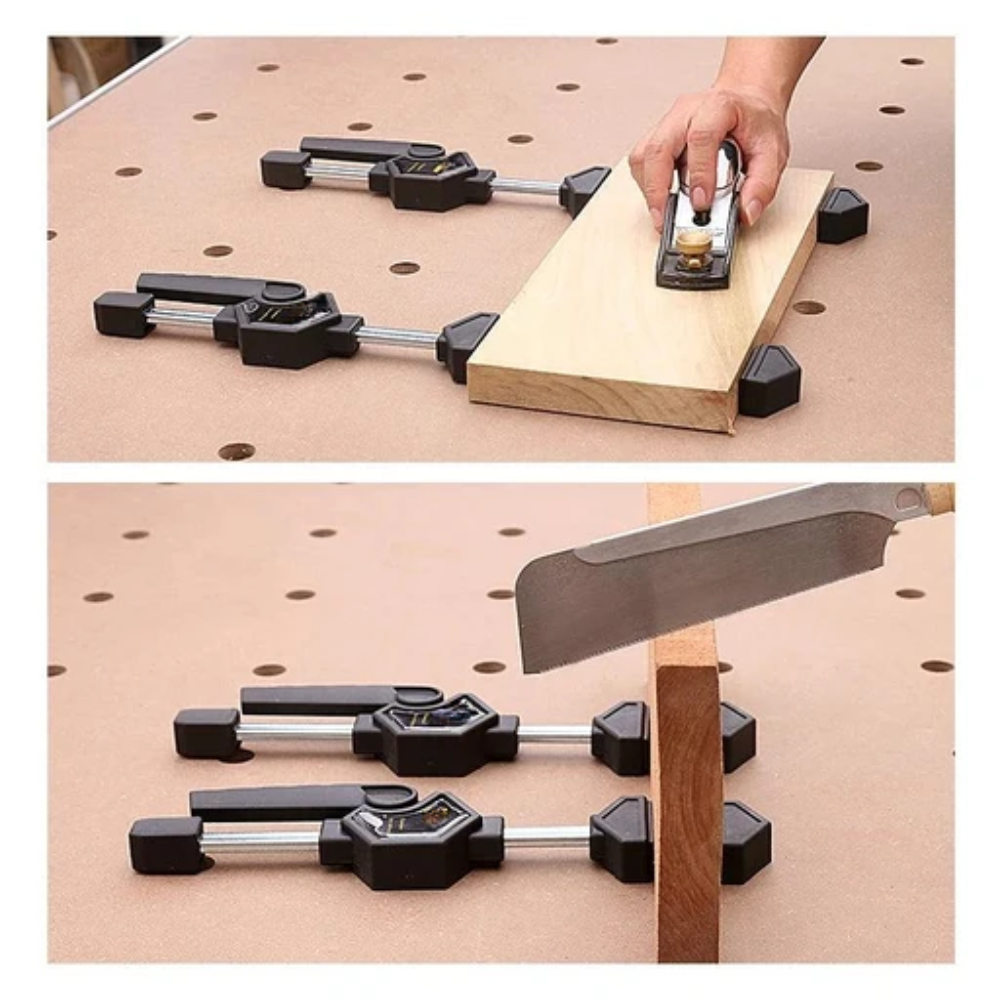 Woodworking Desktop Clip Adjustable Frame – 19mm Woodworking Fast Fixed Clamp Fixture for Benches