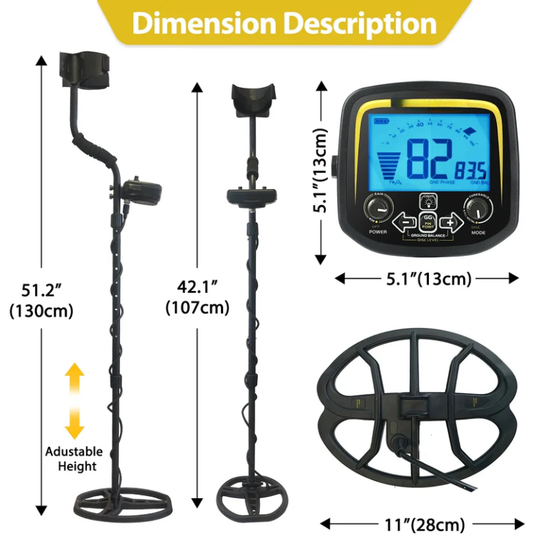 11inch Coil Metal Detector Professional Underground Waterproof Gold Detector Pinpointer High Sensitive