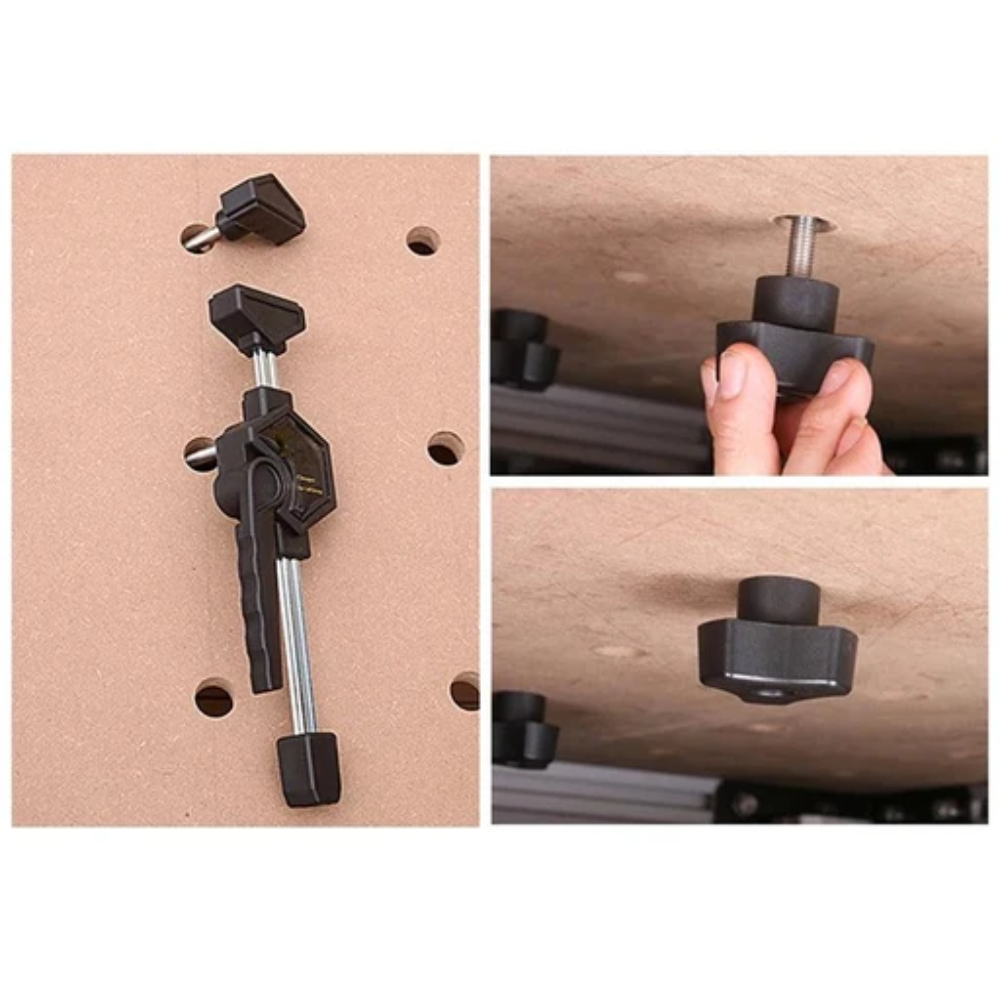Woodworking Desktop Clip Adjustable Frame – 19mm Woodworking Fast Fixed Clamp Fixture for Benches