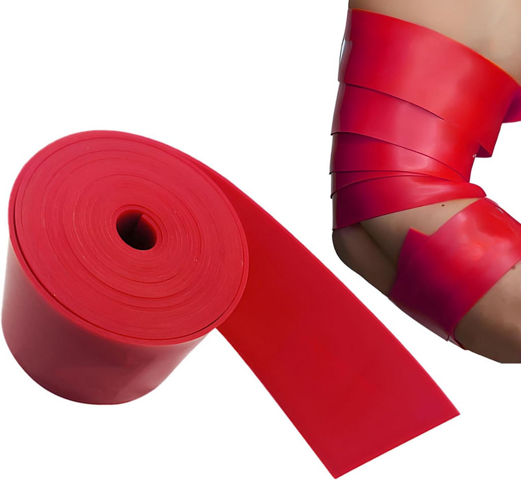Muscle Compression Floss Band Elastic Resistance Training Band 208x5x0.13cm Joint Stability Fitness Tool - Red