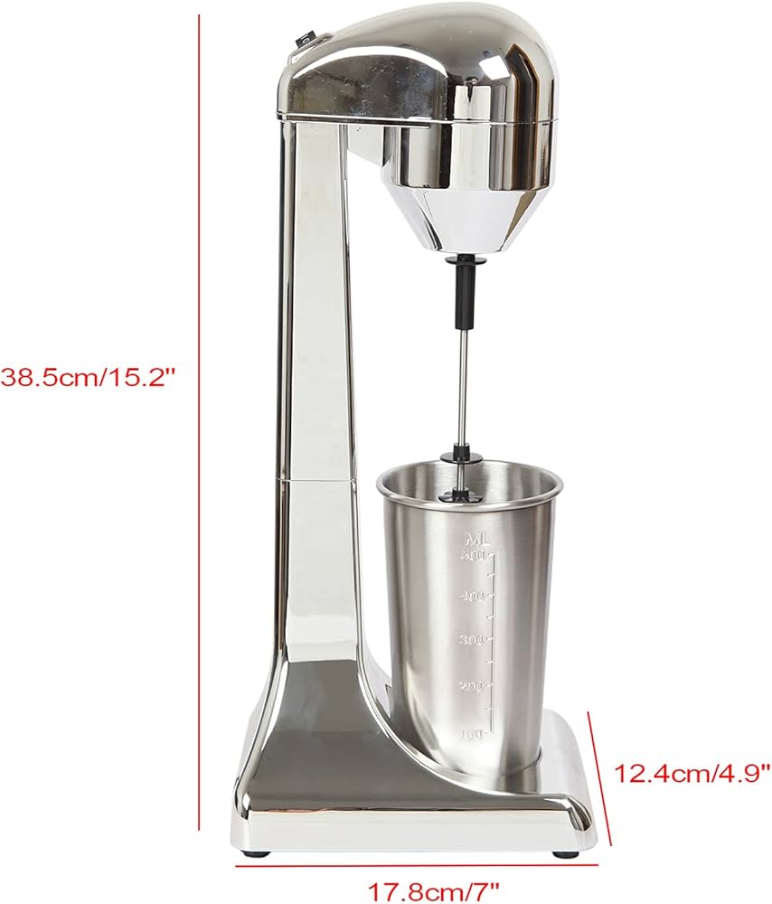 Electric Milk Frother 1400RPM Standing Hot and Cold Coffee Foamer 220–240V – Silver
