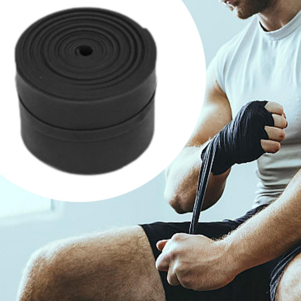 Muscle Compression Floss Band Elastic Resistance Training Band 208x5x0.13cm Joint Stability Fitness Tool - Black