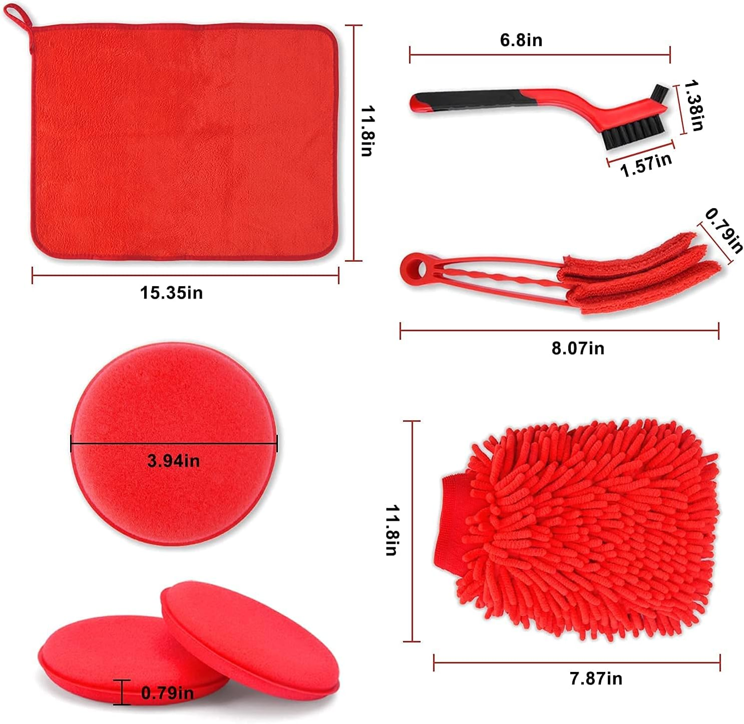 Car Detailing Kit with Drill Brushes Cleaning Tools Set with Carry Bag - 17 Pcs