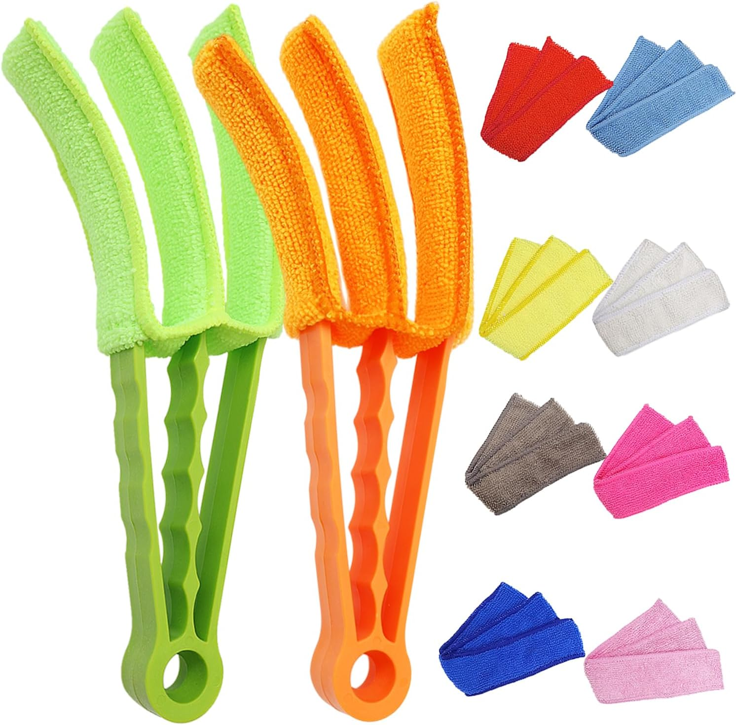 Cleaning Brush Set 4pcs Multi Purpose Duster for Blinds Air Vent Car Interior - Random Color