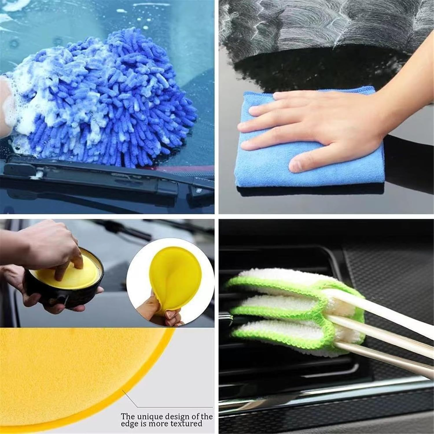 Car Detailing Kit with Drill Brushes Cleaning Tools Set with Carry Bag - 18 Pcs