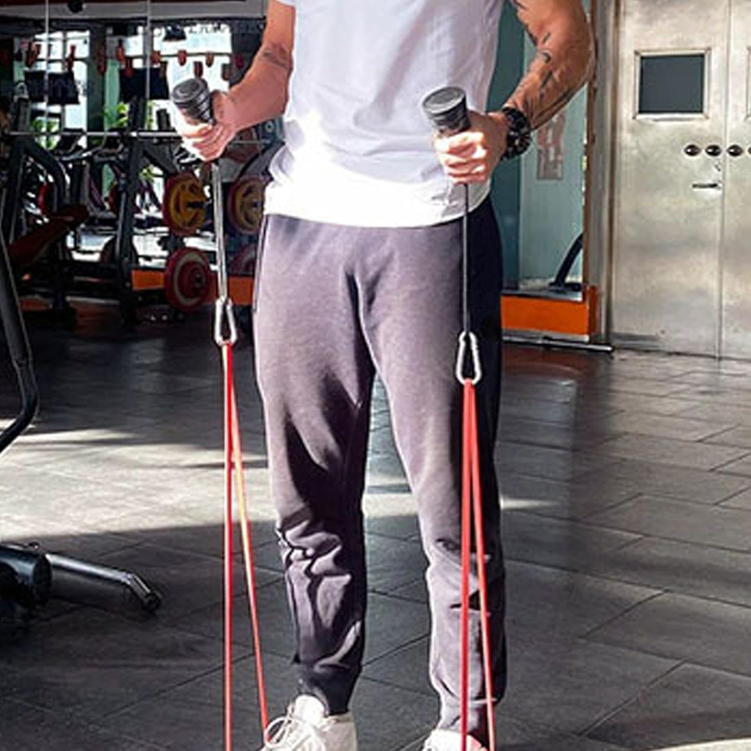 Cable Rope Attachment Single Grip Pull Down Handle Biceps Triceps Training - Black