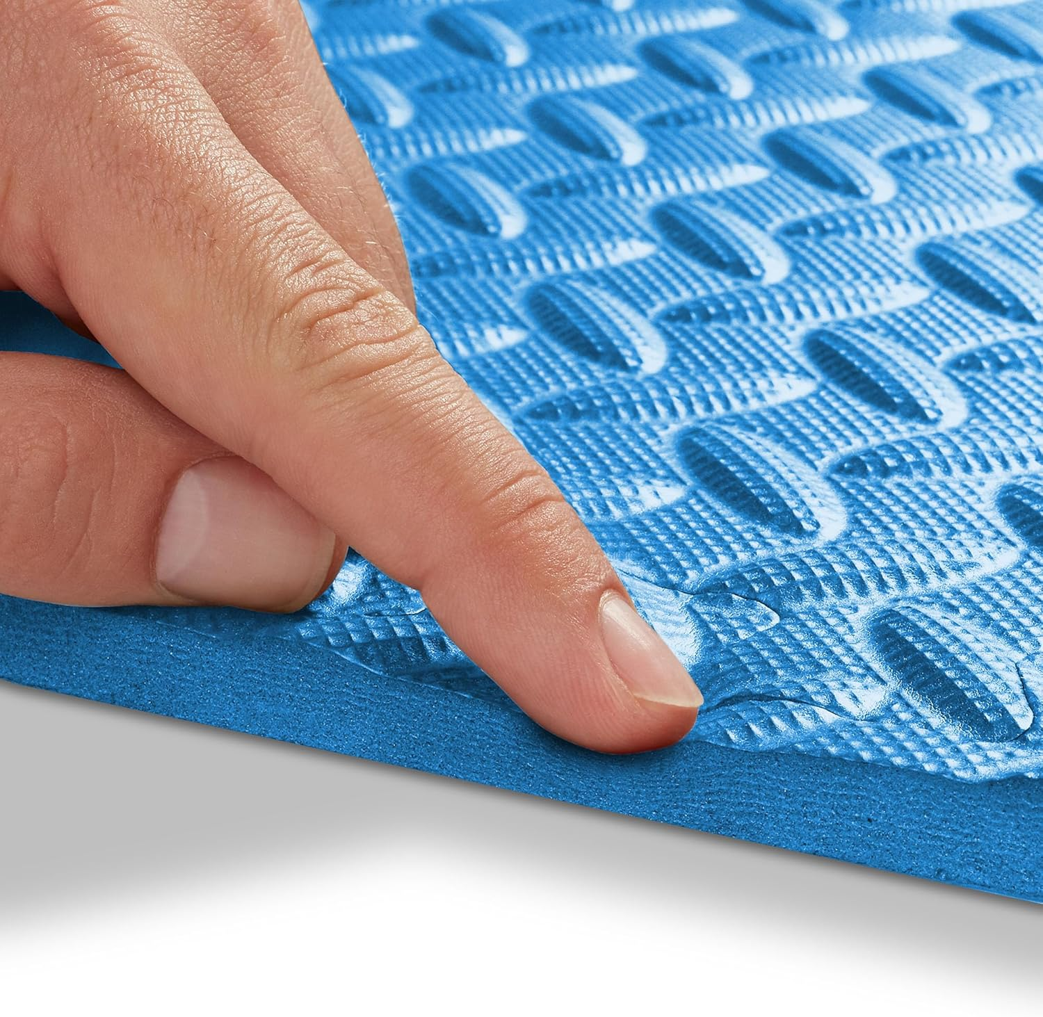 Interlocking Foam Floor Tiles 16 Piece Set Thickened 10mm Soft Fitness Training Mat - Blue