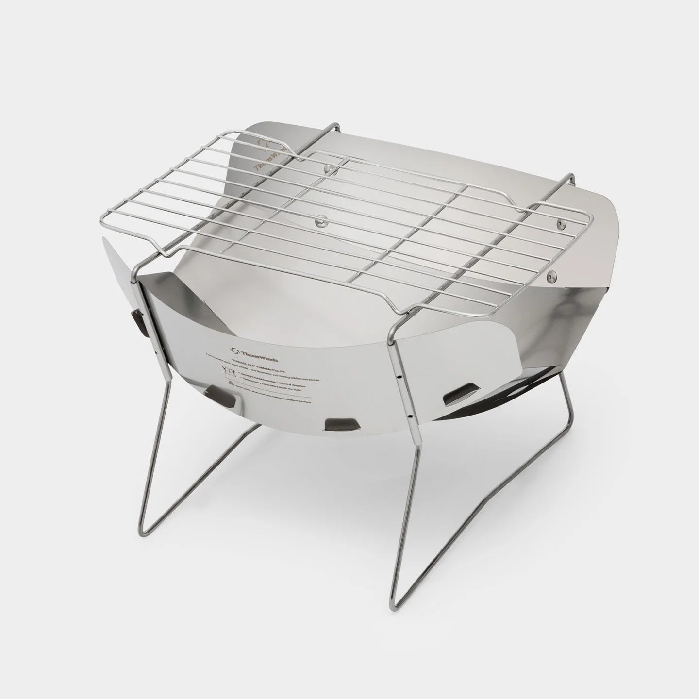 Camping Cooking Rack Foldable Stainless Steel Outdoor Meal Preparation Stand 453g – Silver