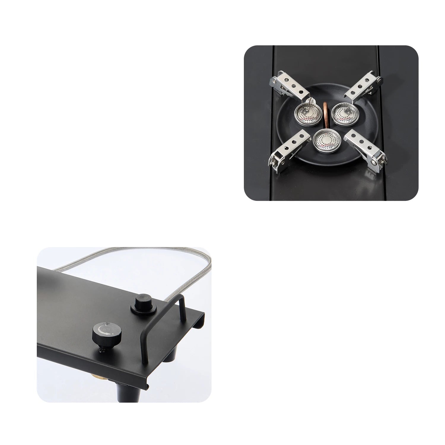 Camping Gas Stove Foldable Stainless Steel IGT Burner - Silver