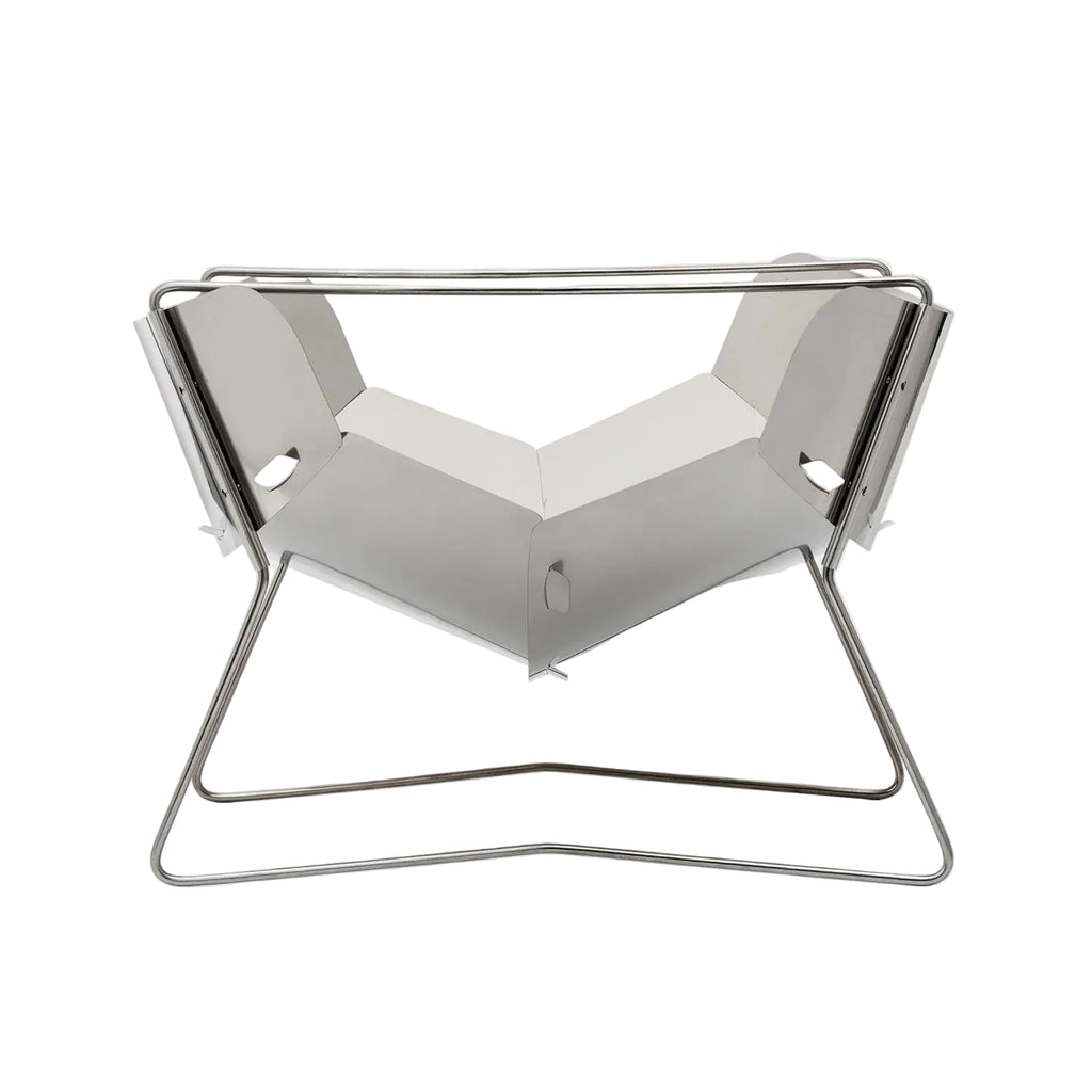 Camping Cooking Rack Foldable Stainless Steel Outdoor Meal Preparation Stand 453g – Silver
