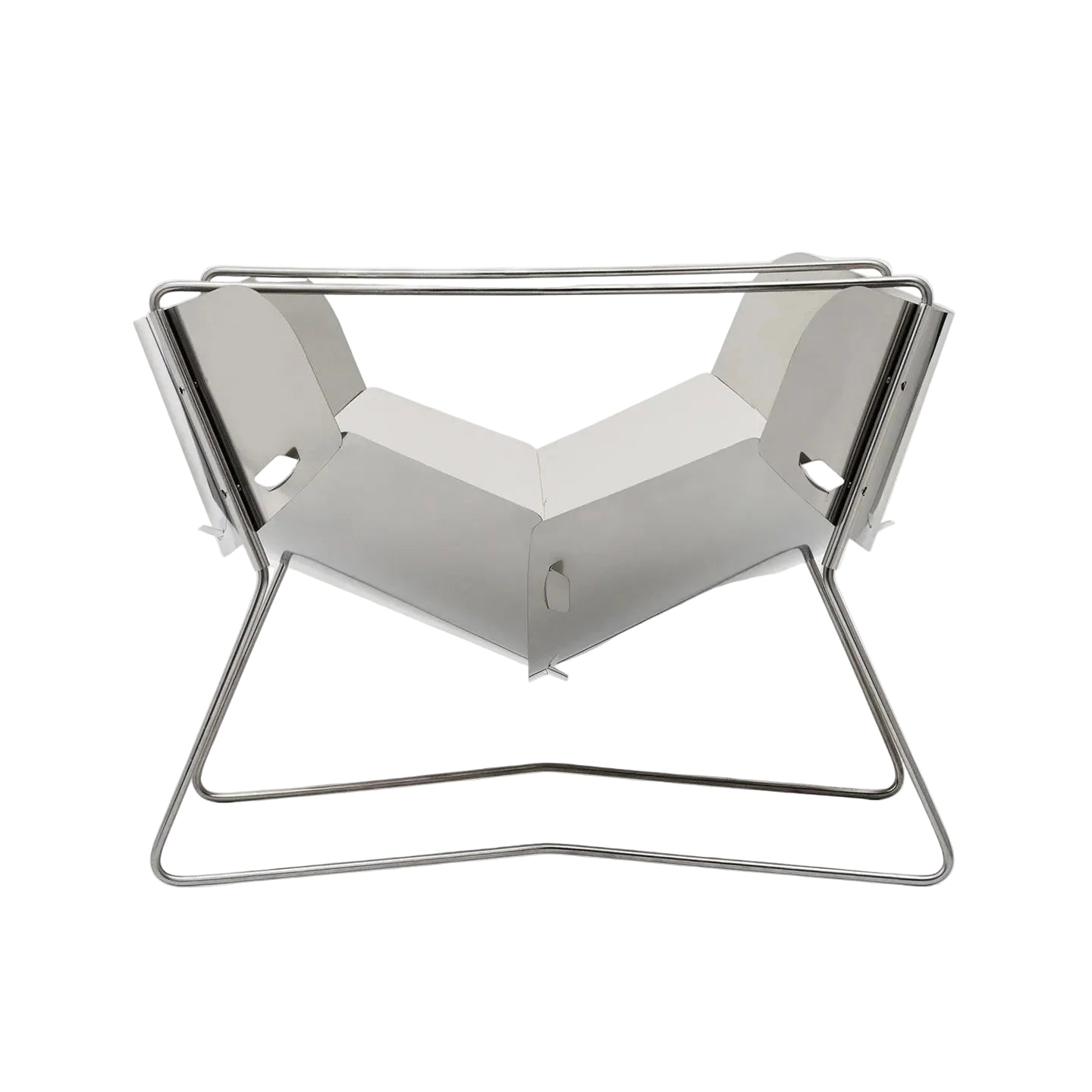 Camping Cooking Rack Foldable Stainless Steel Outdoor Meal Preparation Stand 453g – Silver