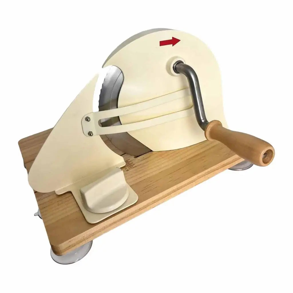 Manual Bread Slicer – Cast Iron Body & Beech Wood Base – Adjustable Thickness – Y Foldable