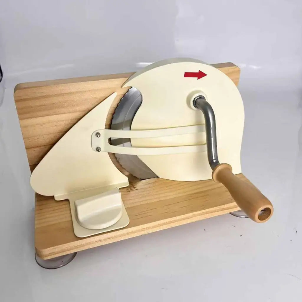 Manual Bread Slicer – Cast Iron Body & Beech Wood Base – Adjustable Thickness – Y Foldable