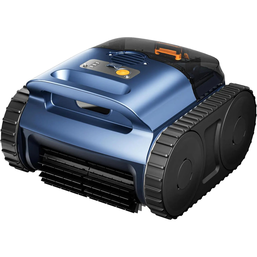 Robotic Pool Cleaner Cordless Automatic Wall Climbing Pool Vacuum 2000 sq.ft Coverage – Dark Blue