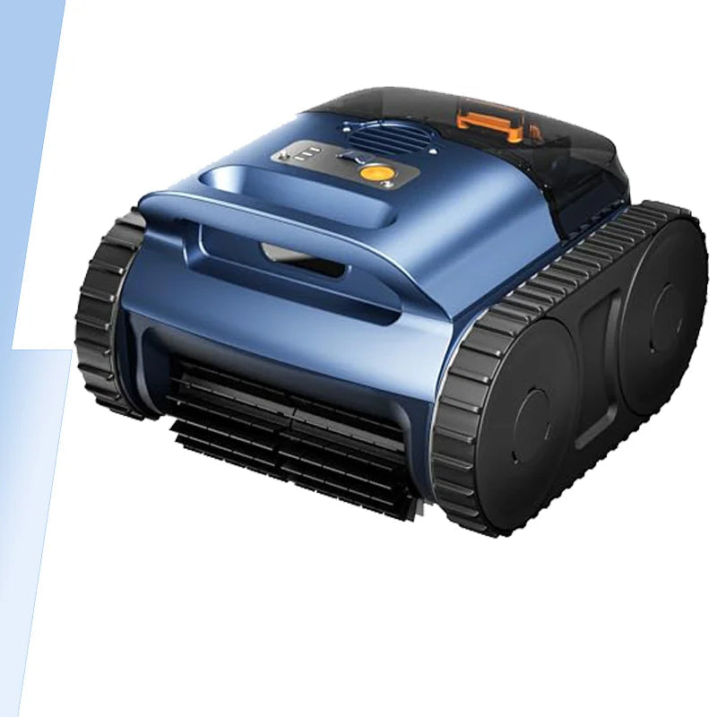 Robotic Pool Cleaner Cordless Automatic Wall Climbing Pool Vacuum 2000 sq.ft Coverage – Dark Blue