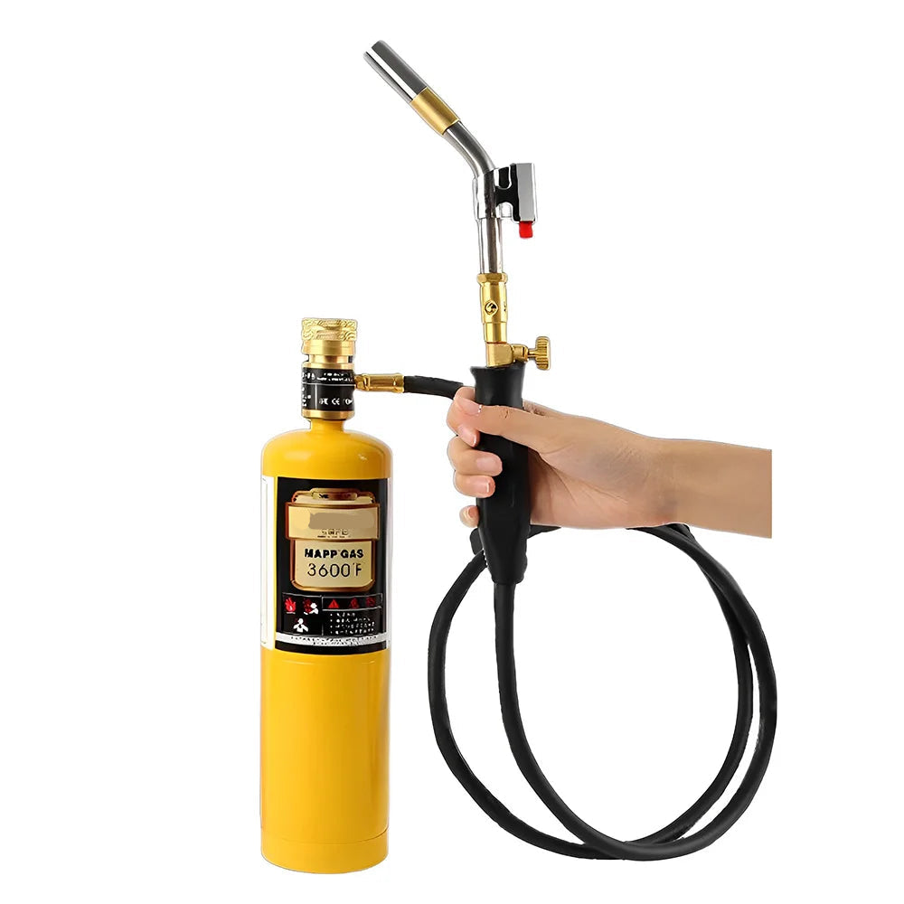 MAPP Gas Torch Self Ignition Welding Torch with 1.5M Hose for Copper Tube Soldering and Heating
