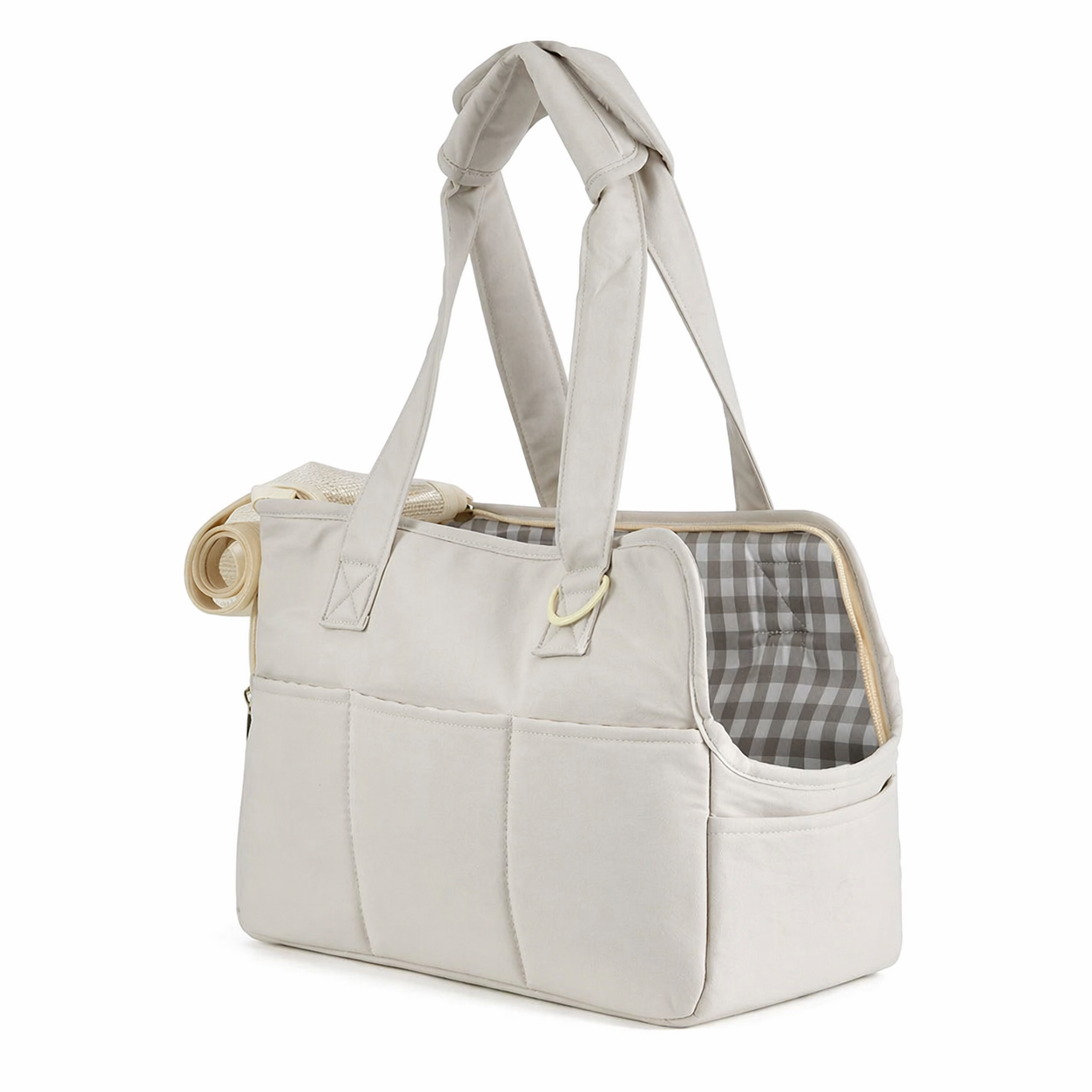 Portable Pet Carrier Tote Bag 43 cm Cotton Multi Function Travel Carry Bag - Grey
