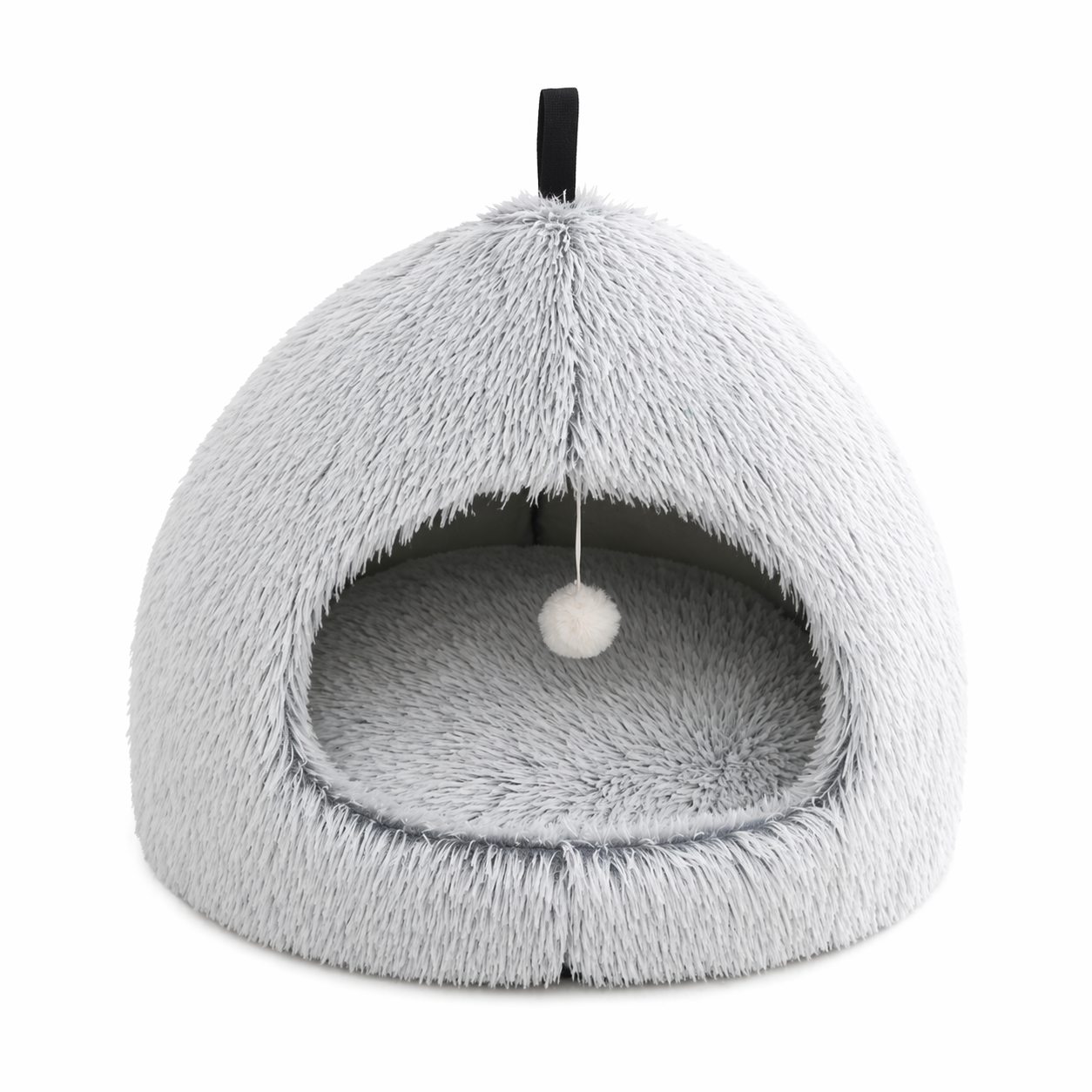 Pet Bed Plush Foldable 2 in 1 Indoor Pet Nest Soft Coral Fleece Cushion - Grey