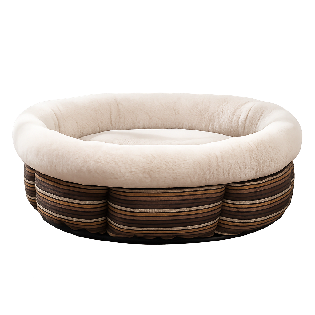 Pet Bed Round Washable Non-Slip Plush Pet Nest - Large