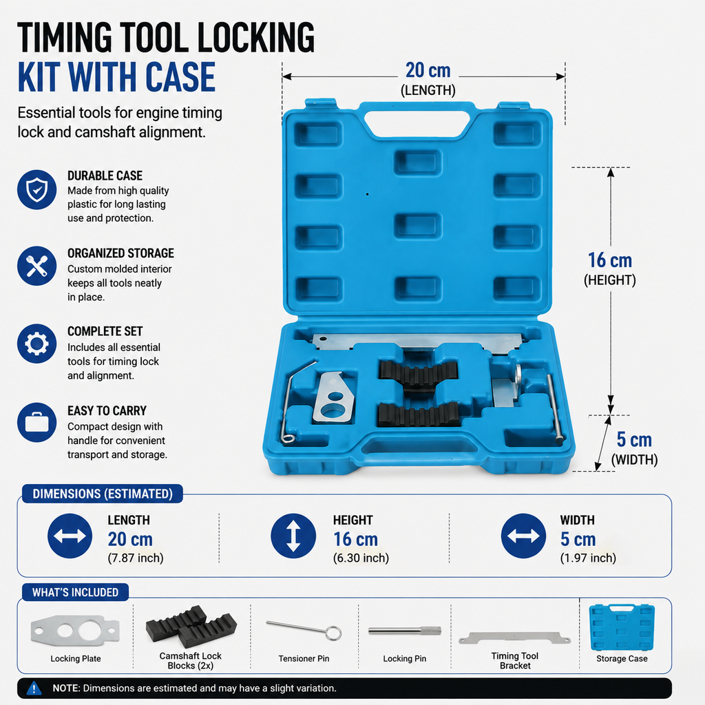 Engine Timing Alignment Tool Kit Multi-Function Camshaft Gear Locking Set for 1.6L-1.8L Engines