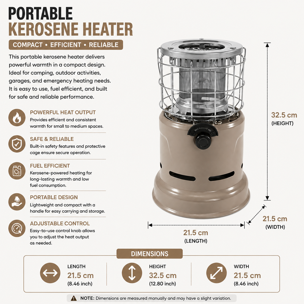 Camping Gas Stove Portable Butane Cooking Cooker 2.7KW Outdoor - Khaki