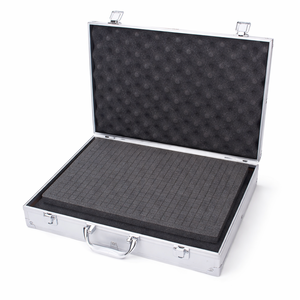 Portable Aluminum Tool Storage Case Hard Equipment Organizer Suitcase - White