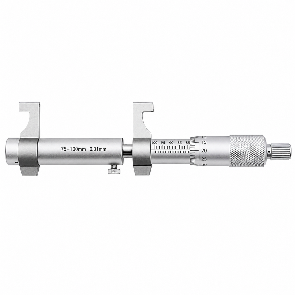 Internal Micrometer Heavy Duty Stainless Steel Precision Measuring Tool 75-100mm Range 0.01mm Accuracy