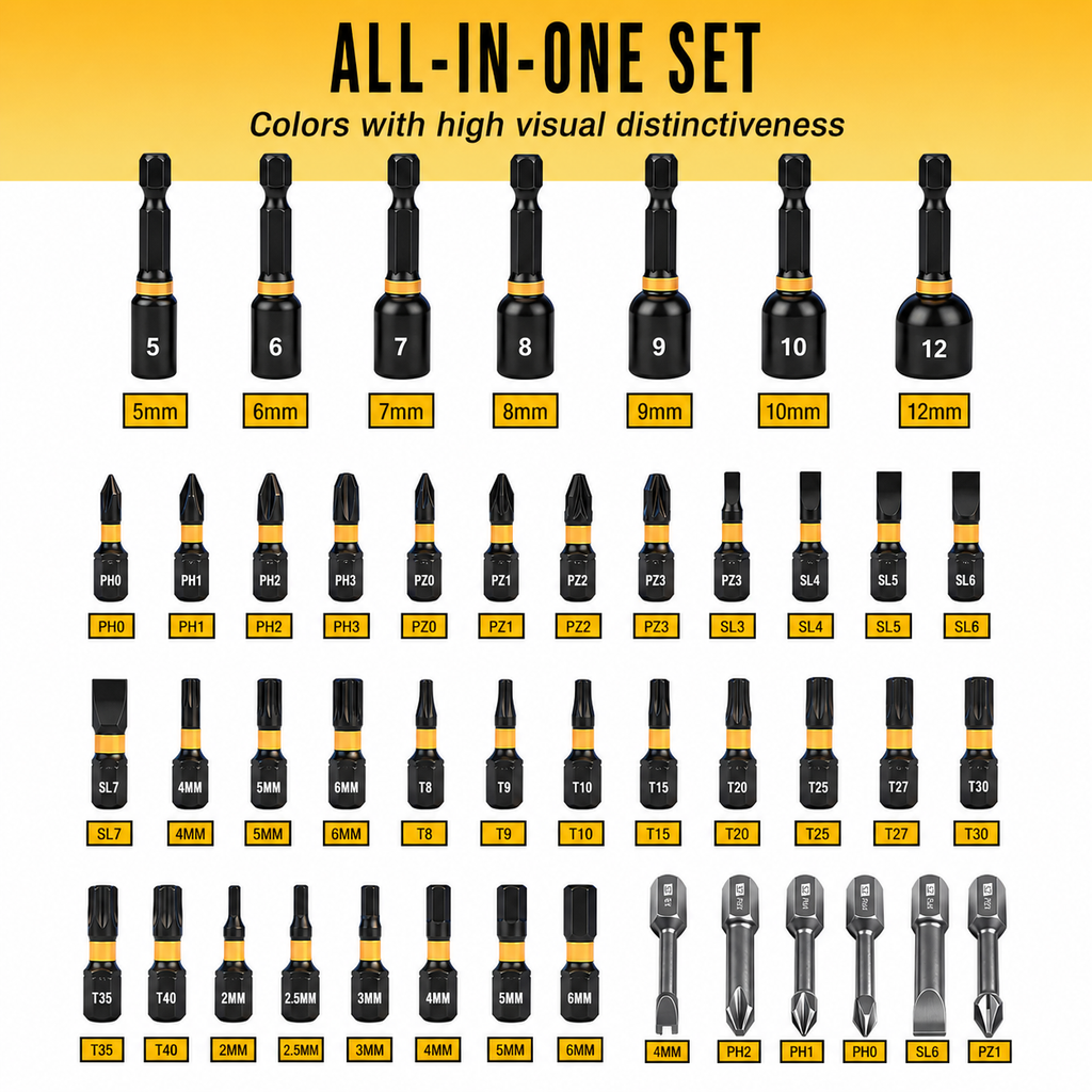 Ratchet Screwdriver Set 46 Piece Multi Function Magnetic Bit & Nut Driver Kit with Storage Case