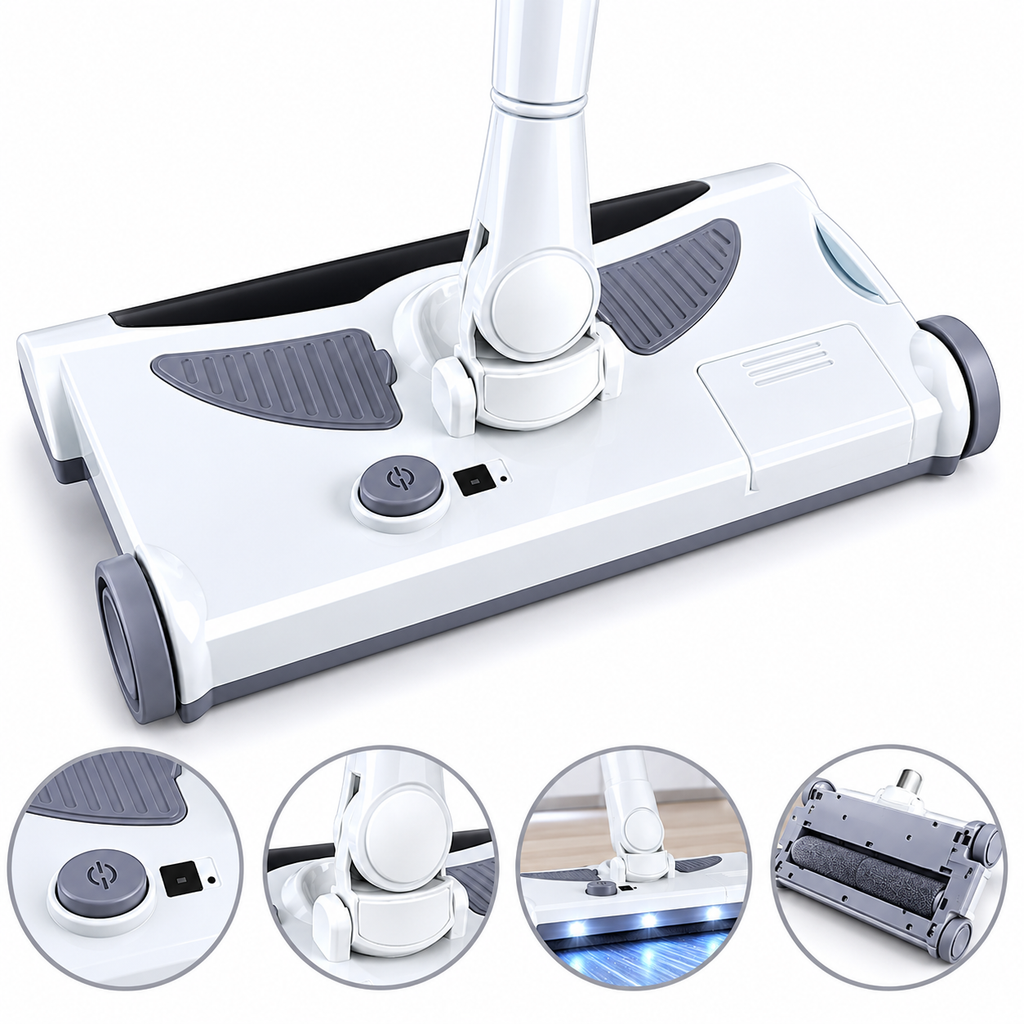 Electric Floor Mop 60Min Cordless Rotating Floor Cleaner Rechargeable Dual Pad Cleaning System