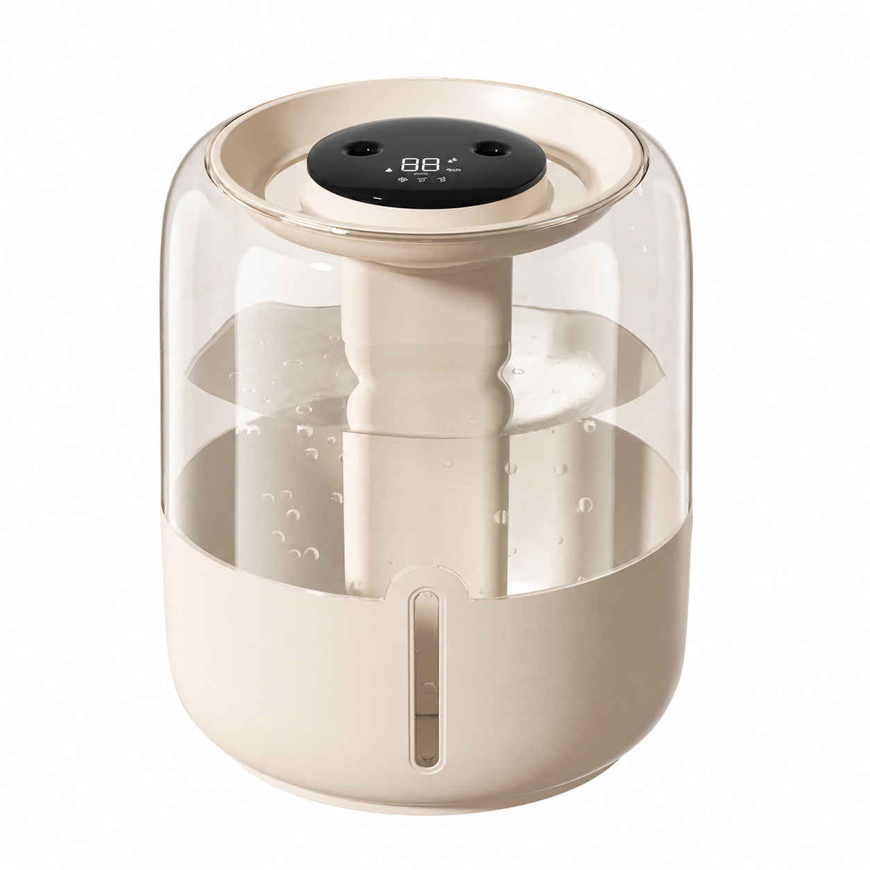 Humidifier Portable Dual Spray USB Desktop Mist Diffuser 6.8L LED Ambient Light - Beige