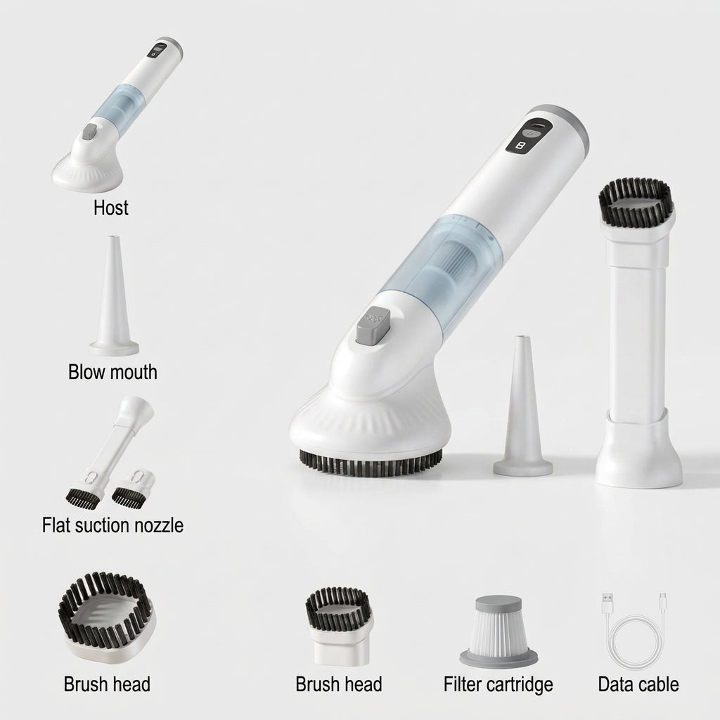Pet Hair Vacuum 0.5 L Handheld USB Rechargeable Cleaner with Brush - Grey