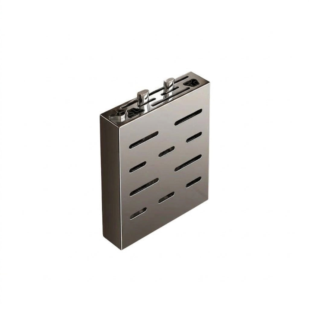 Wall Mounted Kitchen Knife Rack 30.2 cm Stainless Steel Space Saving Utensil Organiser - Black