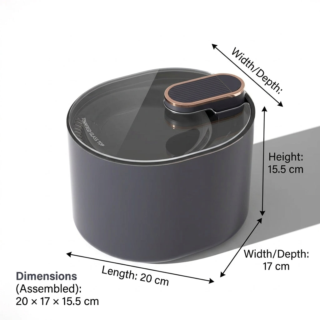 Pet Water Fountain 3L Automatic Motion Sensor Drinking Dispenser with LED Light and Quiet Pump