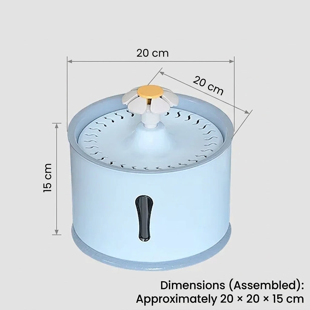 Cat Water Fountain 2.4L USB Electric Drinking Dispenser with Quiet Flow and Filter System - Pink