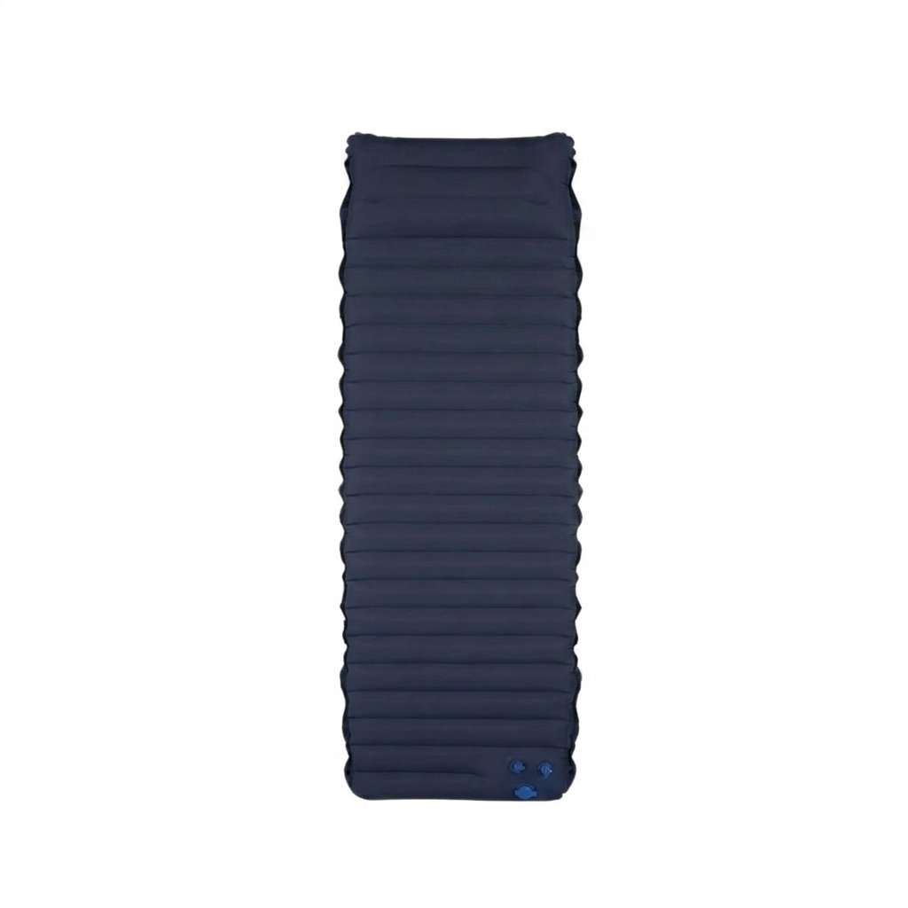 Camping Sleeping Pad Inflatable Mattress 195cm Ultralight Foldable Air Bed with Foot Pump - Blue