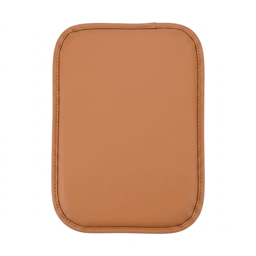 Car Armrest Cushion Pad 29cm Leather Centre Console Cover Wear Resistant Interior Protector - Brown
