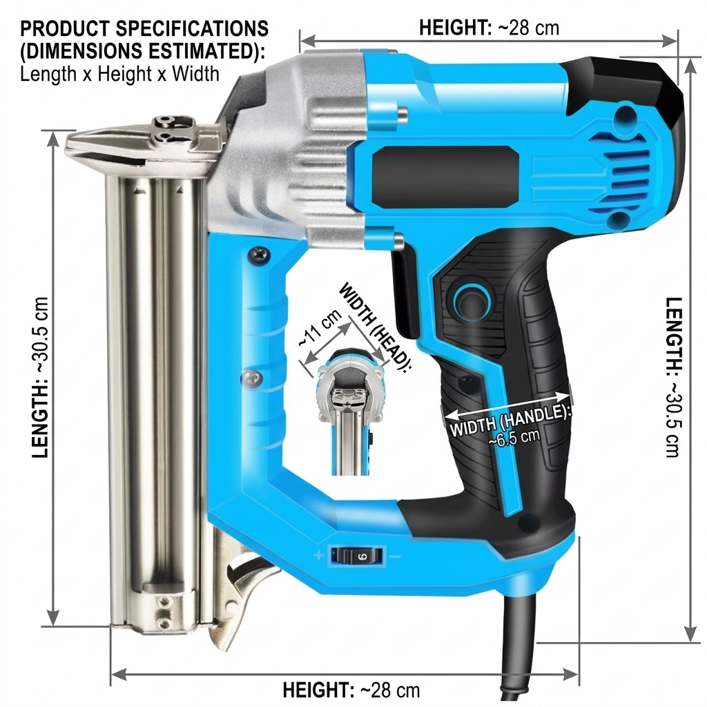 Electric Nail Gun Heavy Duty 2300W Straight Staple Nailer F15-F30 Woodworking Furniture Fastening Tool