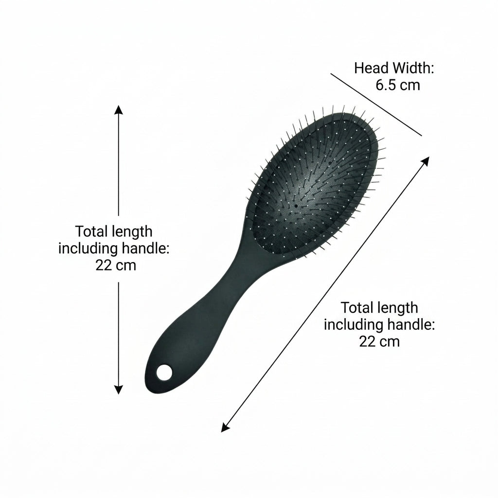Pet Grooming Comb Stainless Steel Pin Dog and Cat Detangling Brush - Black