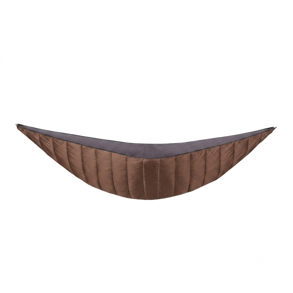 Portable Hammock Underquilt Winter Cold Weather Warm Under Quilt for Camping Hiking - Brown