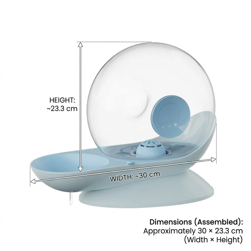 Pet Water Fountain 2.8L Automatic Drinking Bowl Detachable Design for Cats and Dogs - Blue