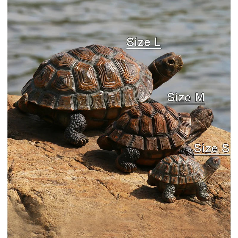 Tortoise Garden Statue Resin Animal Ornament Decorative Sculpture - Small