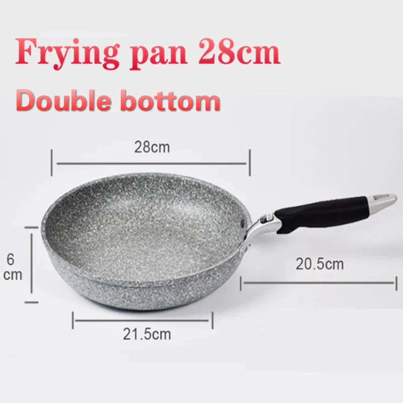 Frying Pan 28cm Aluminum Alloy Induction Compatible Flat Bottom Skillet