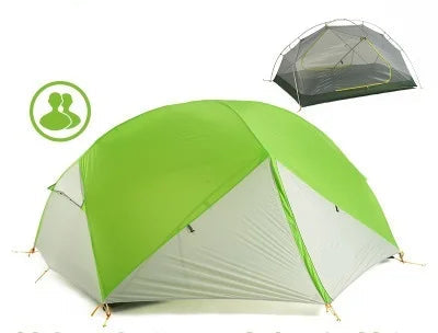 Camping Tent 2 Person Ultralight Waterproof Trekking Tent 3 Season - Green