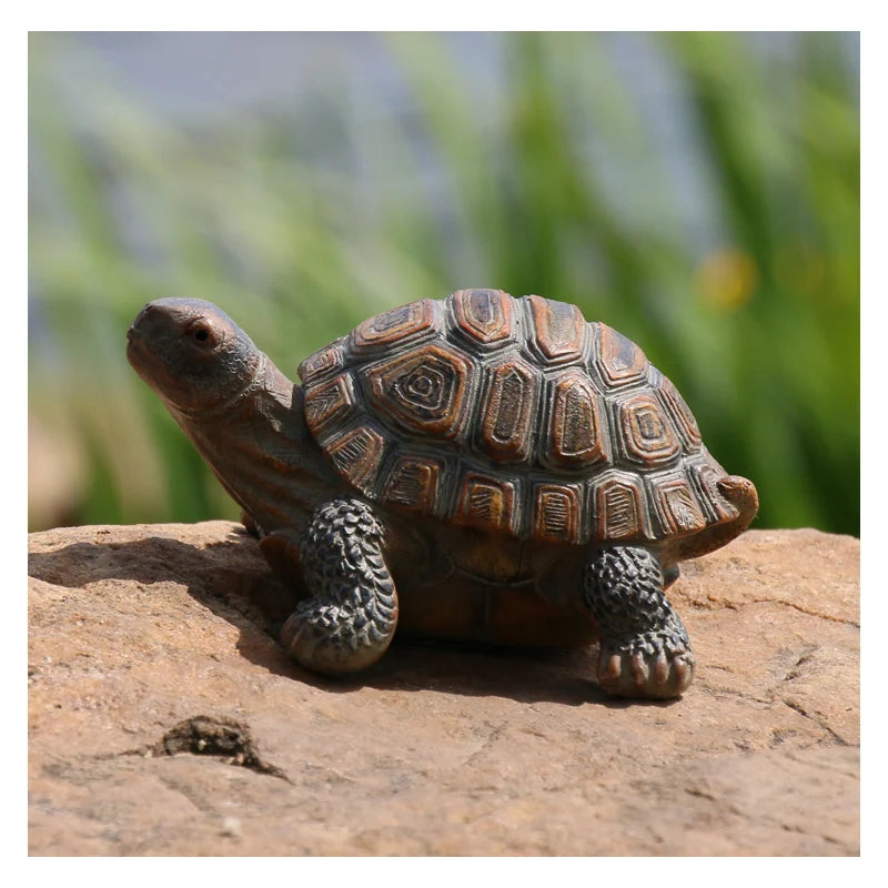 Tortoise Garden Statue Resin Animal Ornament Decorative Sculpture - Small